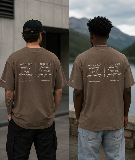 T-shirt "Built on faith"