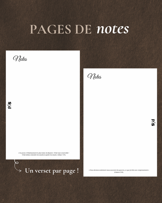 Pages de notes