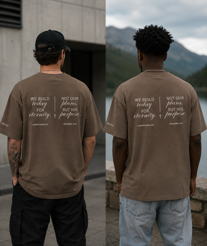 T-shirt "Built on faith"