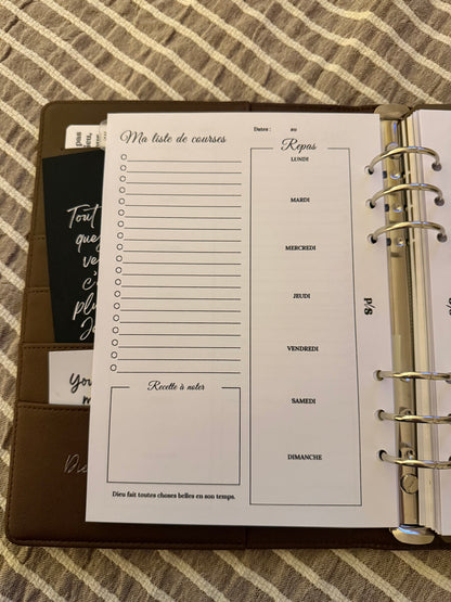 Ma liste de courses & menu