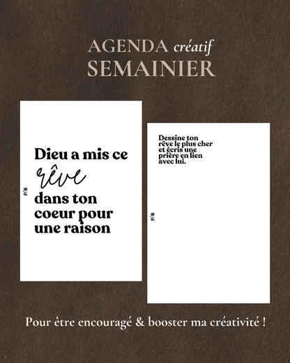 Agenda semainier Créatif (non daté)