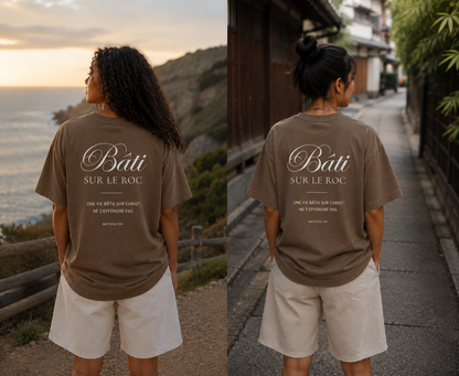 T-shirt "Bâti sur le roc"