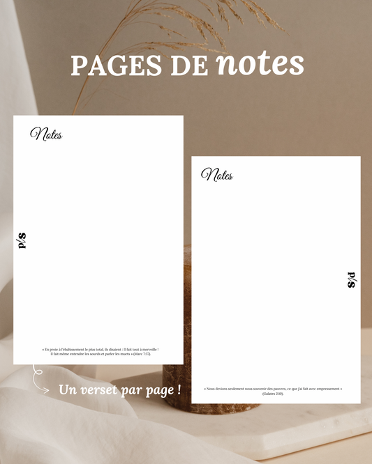 Pages de notes