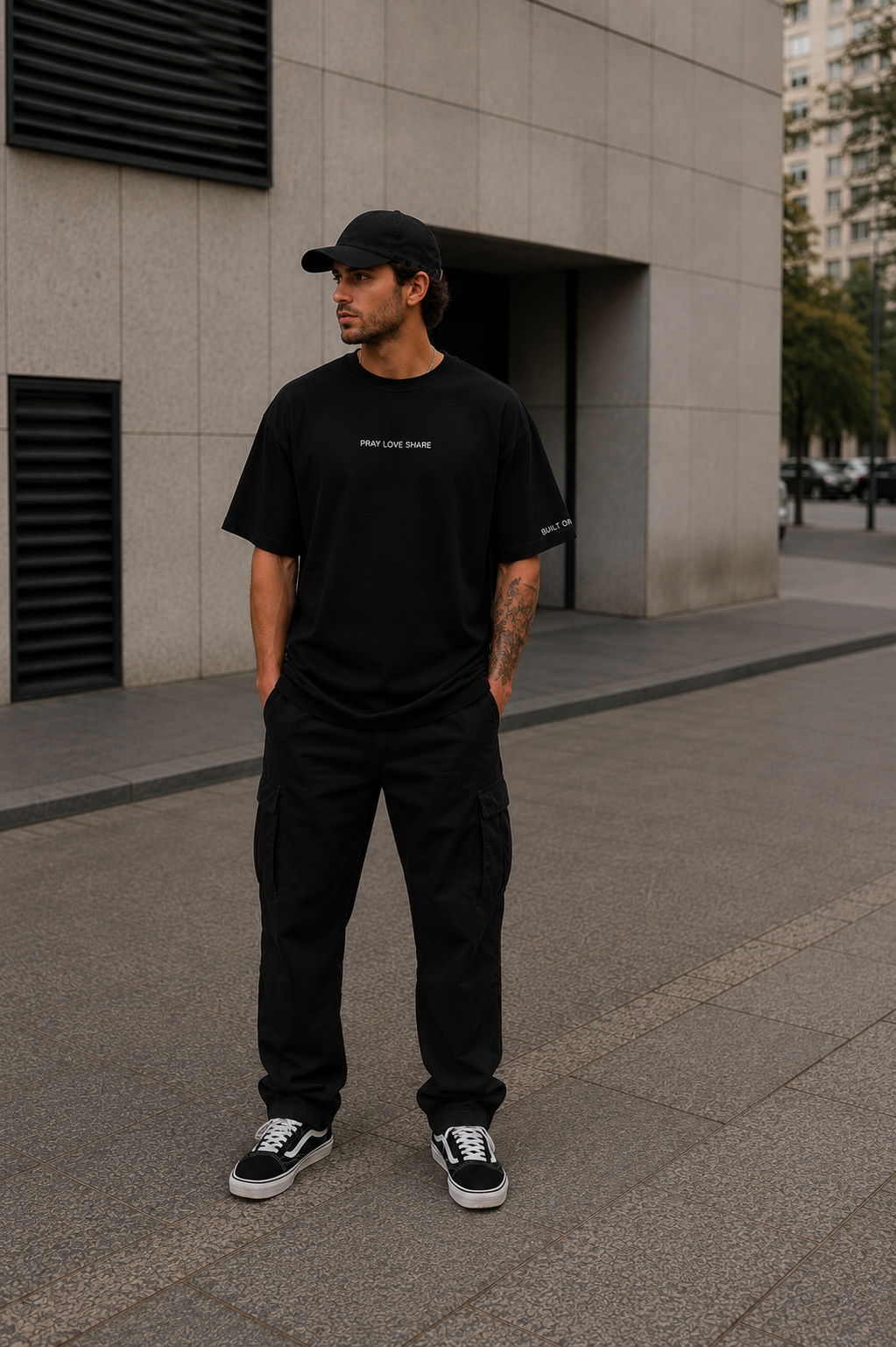T-shirt "Built on faith"