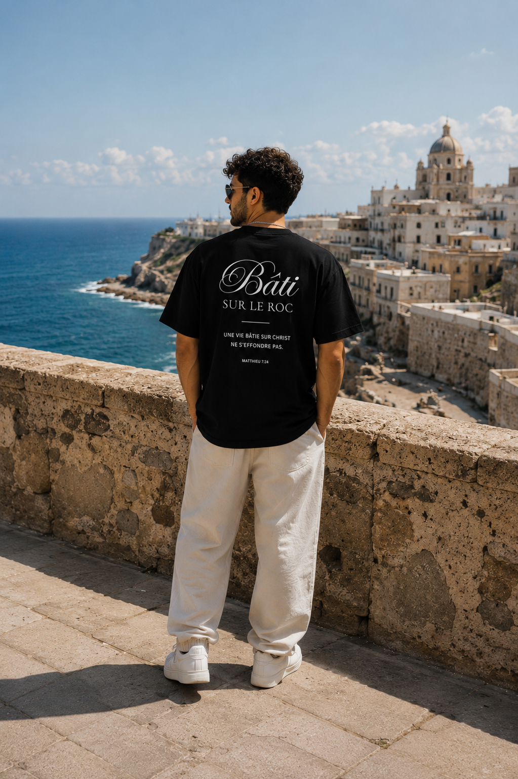 T-shirt "Bâti sur le roc"